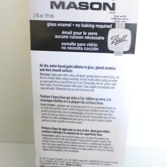 3 BLACK Transform Mason GLASS ENAMEL 59ml 2 fl Oz Glass Paint Art Glass Painting - Picture 4 of 5